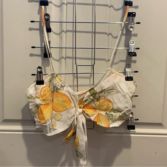 For Love And Lemons Limonada Set Bra Crop Top Matching Relaxed Shorts Pockets S - Picture 8 of 16